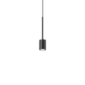 ARCHIMEDE SP black cylinder pendant lamp by Ideal Lux