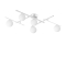 White ATLAS PL5 ceiling chandelier by Ideal Lux