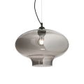 BISTRO' SP1 round smoked pendant lamp by Ideal Lux