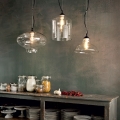 BISTRO' SP1 round transparent pendant lamp by Ideal Lux