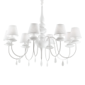BLANCHE SP8 white pendant lamp by Ideal Lux