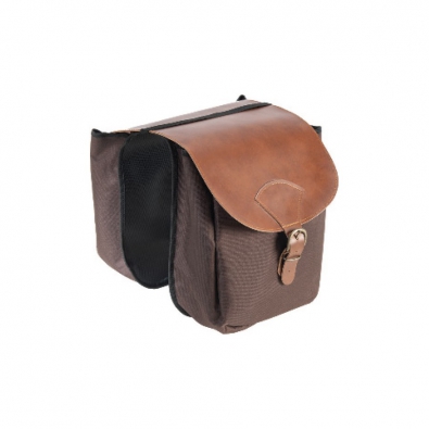 Eco Leather - Brown Fabric Bag by World Dimension for electric bikes