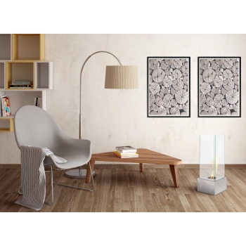 Levels floor fireplace by Stones with bioethanol