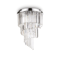 CARLTON PL12 chrome ceiling chandelier by Ideal Lux