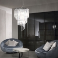 CARLTON SP12 chrome pendant chandelier by Ideal Lux