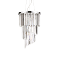 CARLTON SP8 chrome pendant chandelier by Ideal Lux