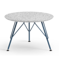 Bolle round or rectangular coffee table in metal, wood or marble by Midj