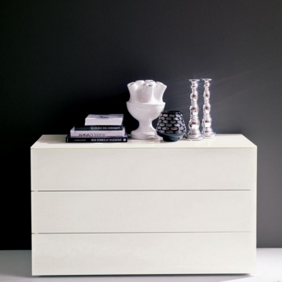 Enea Bontempi chest of drawers in wood and glass