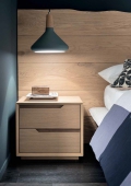Fast bedside table with two drawers in solid wood from Altacorte