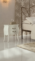 Freda bedside table by Tonin Casa with two wooden drawers