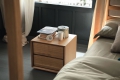 Nook bedside table with two drawers in solid wood from Altacorte