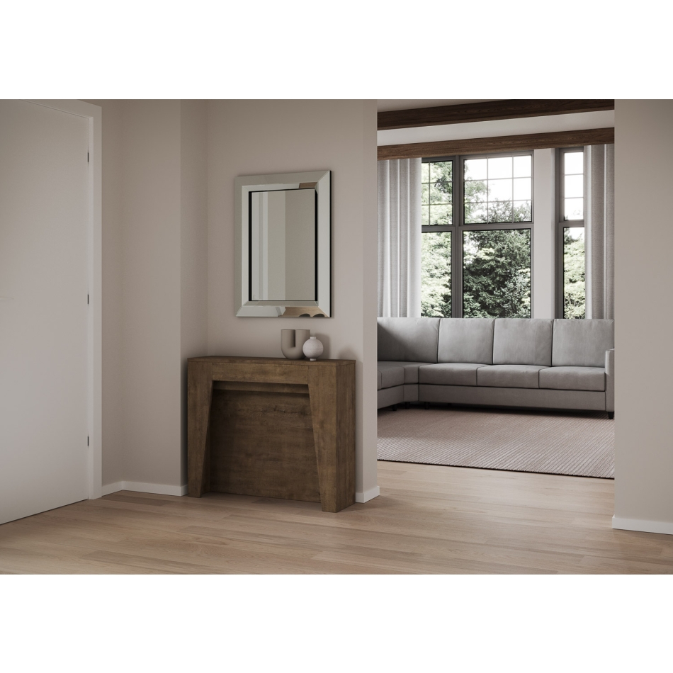 Anea Console - Extendable console 90x25/211 cm Anea white ash internal extensions