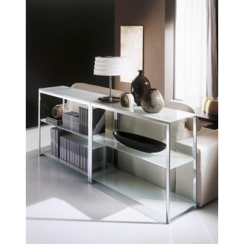 Hip Hop design console by Bontempi with glass tops