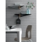 Fixed shelf Albatros by Tonin Casa in wood and metal