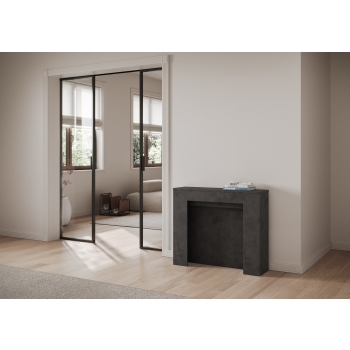 Kiba console - Extendable console 90x25/211 cm Kiba white ash internal extensions