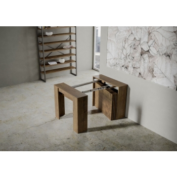 Venus console - Extendable console 90x48/296 cm Venus white ash internal extensions