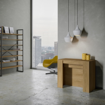 Venus console - Extendable console 90x48/296 cm Venus white ash internal extensions