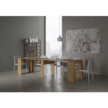 Venus console - Extendable console 90x48/296 cm Venus white ash internal extensions