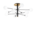 Cosmopolitan pl10 black brass ceiling lamp by Ideal Lux