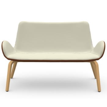 Dalia DV/DVE LN TS sofa with wooden structure and padded seat by Midj