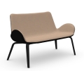 Dalia DV/DVE LN TS sofa with wooden structure and padded seat by Midj