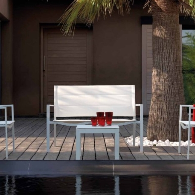 Sofa from the Touch line by Talenti for outdoor use
