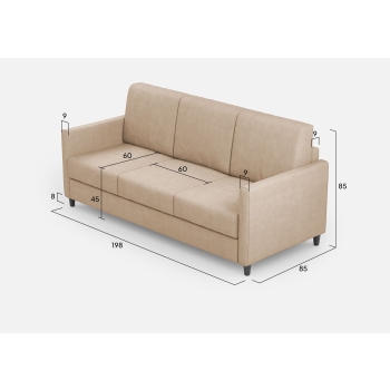 Karay 3 seater sofa by Ityhome