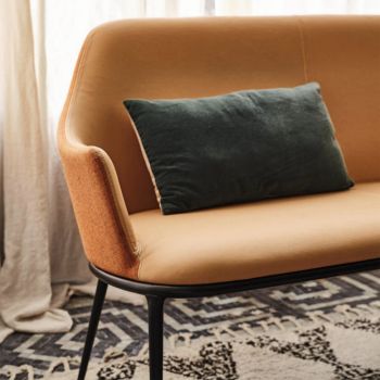 Lea DV M TS sofa upholstered in fabric or leather by Midj
