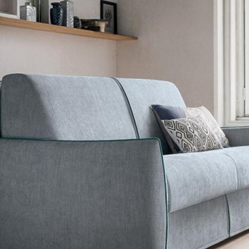 Teseo sofa bed in eco-leather or fabric