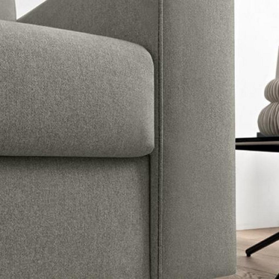 Atollo sofa with fabric or eco-leather headrest