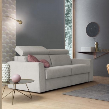 Gin sofa bed in eco-leather or fabric
