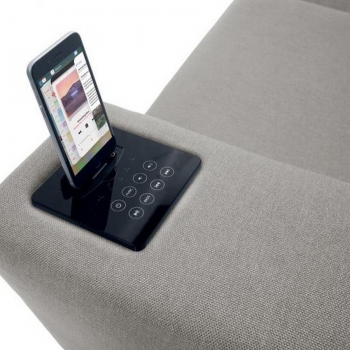 Three-seater Ginger sofa Felis covered in fabric or eco-leather