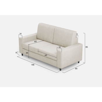 Sakar 2 seater sofa by Ityhome