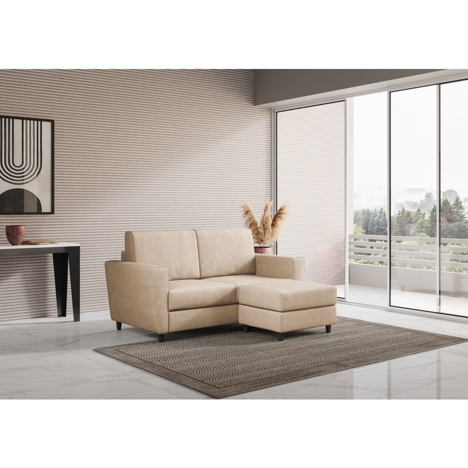 Yasel 2 seater sofa with pouf by Ityhome