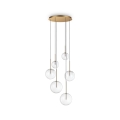 EQUINOXE SP6 brass pendant lamp by Ideal Lux