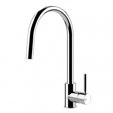 Gessi Mixer with swivel spout and extractable Neutron hand shower 17120