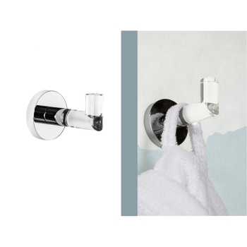 Ghost CP411J hook for bathrobe in tubular plexiglass and metal