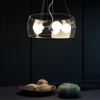 AUDI-10 SP5 TRANSPARENT pendant lamp by Ideal Lux
