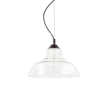 BISTRO' SP1 transparent plate pendant lamp by Ideal Lux