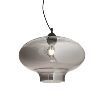 BISTRO' SP1 round smoked pendant lamp by Ideal Lux