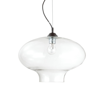 BISTRO' SP1 round transparent pendant lamp by Ideal Lux