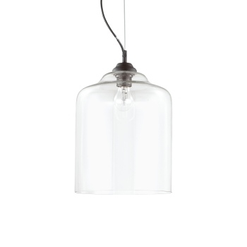 BISTRO' SP1 square transparent pendant lamp by Ideal Lux