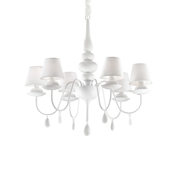 BLANCHE SP6 pendant lamp white by Ideal Lux