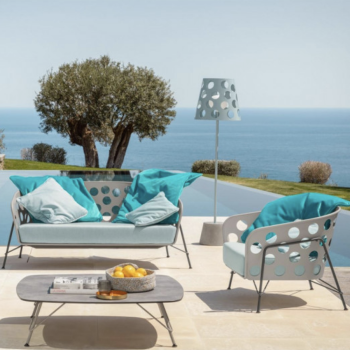 Bolle suspension lamp or floor version with concrete base by Midj