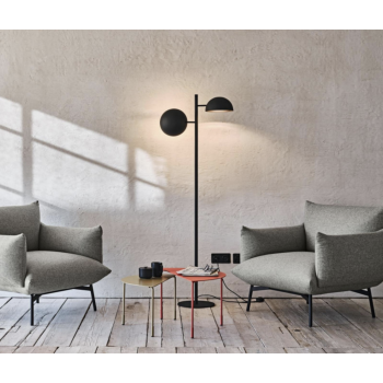 Bolle suspension lamp or floor version with concrete base by Midj