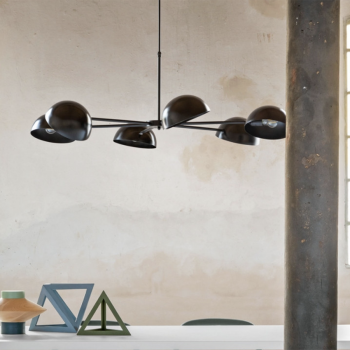 Bolle suspension lamp or floor version with concrete base by Midj