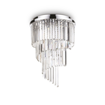 CARLTON PL12 chrome ceiling chandelier by Ideal Lux
