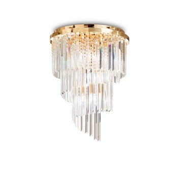 CARLTON PL12 gold ceiling chandelier by Ideal Lux