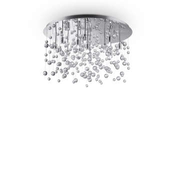 NEVE PL12 chrome ceiling chandelier by Ideal Lux