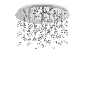 NEVE PL8 chrome ceiling chandelier by Ideal Lux